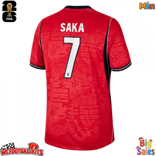 England Bukayo Saka #7 Replica Away Stadium Shirt World Cup 2026 Short Sleeve
